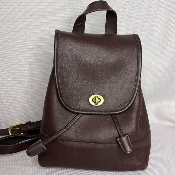 Coach Bags Vintage Coach Brown Daypack Mini Backpack Guc Poshmark
